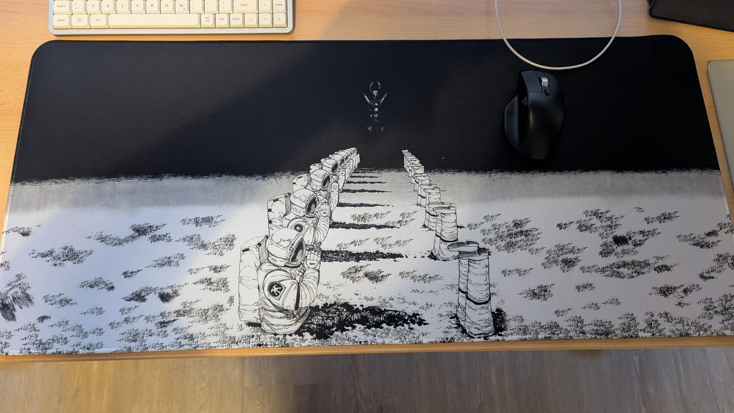 Customer photo review of Chainsaw Man Devil Unleashed Mouse Pad, Anime Gaming Desk Mat