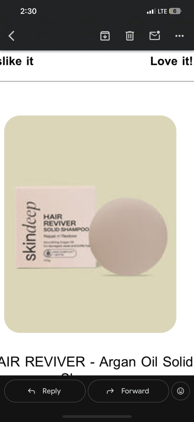 Customer photo review of HAIR REVIVER - Argan Oil Solid Shampoo