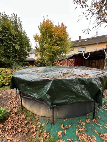 Customer photo review of Poolplanen rund PE Material - grün