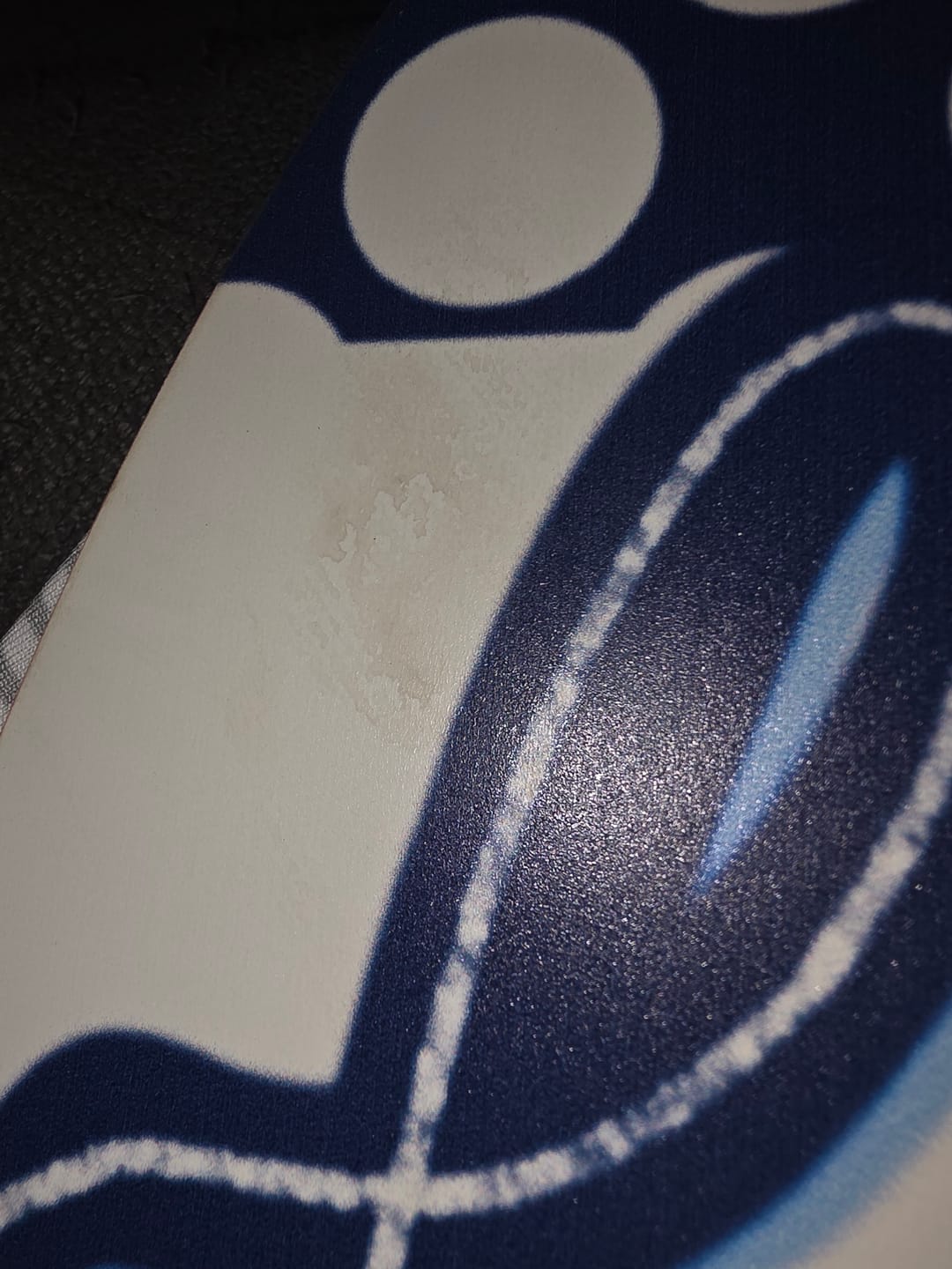 Customer photo review of Blue and White Circle Welcome Door Hanger