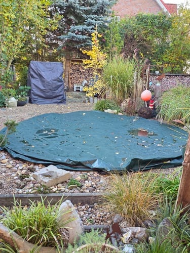 Customer photo review of Poolplanen rund PE Material - grün