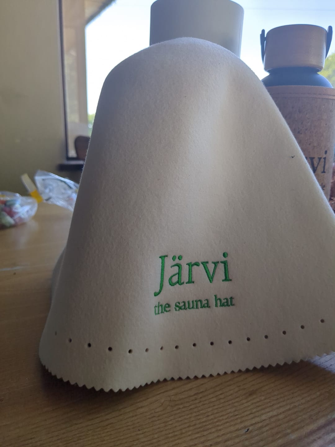 Customer photo review of The Sauna Hat by Jarvi