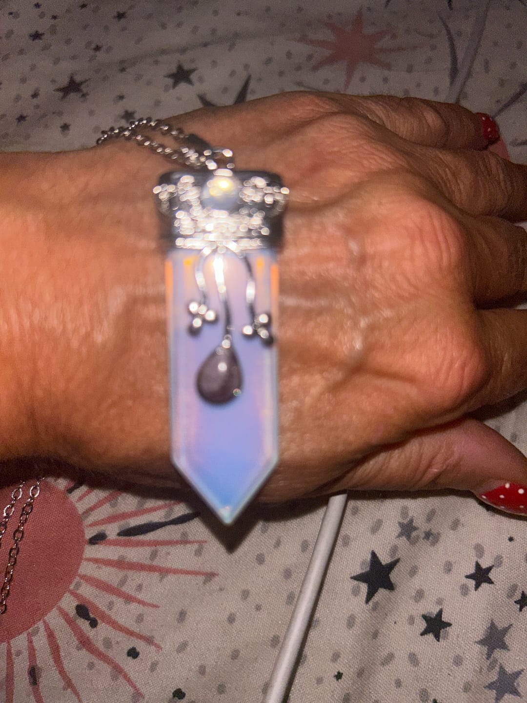 Customer photo review of Goddess Protection Necklace