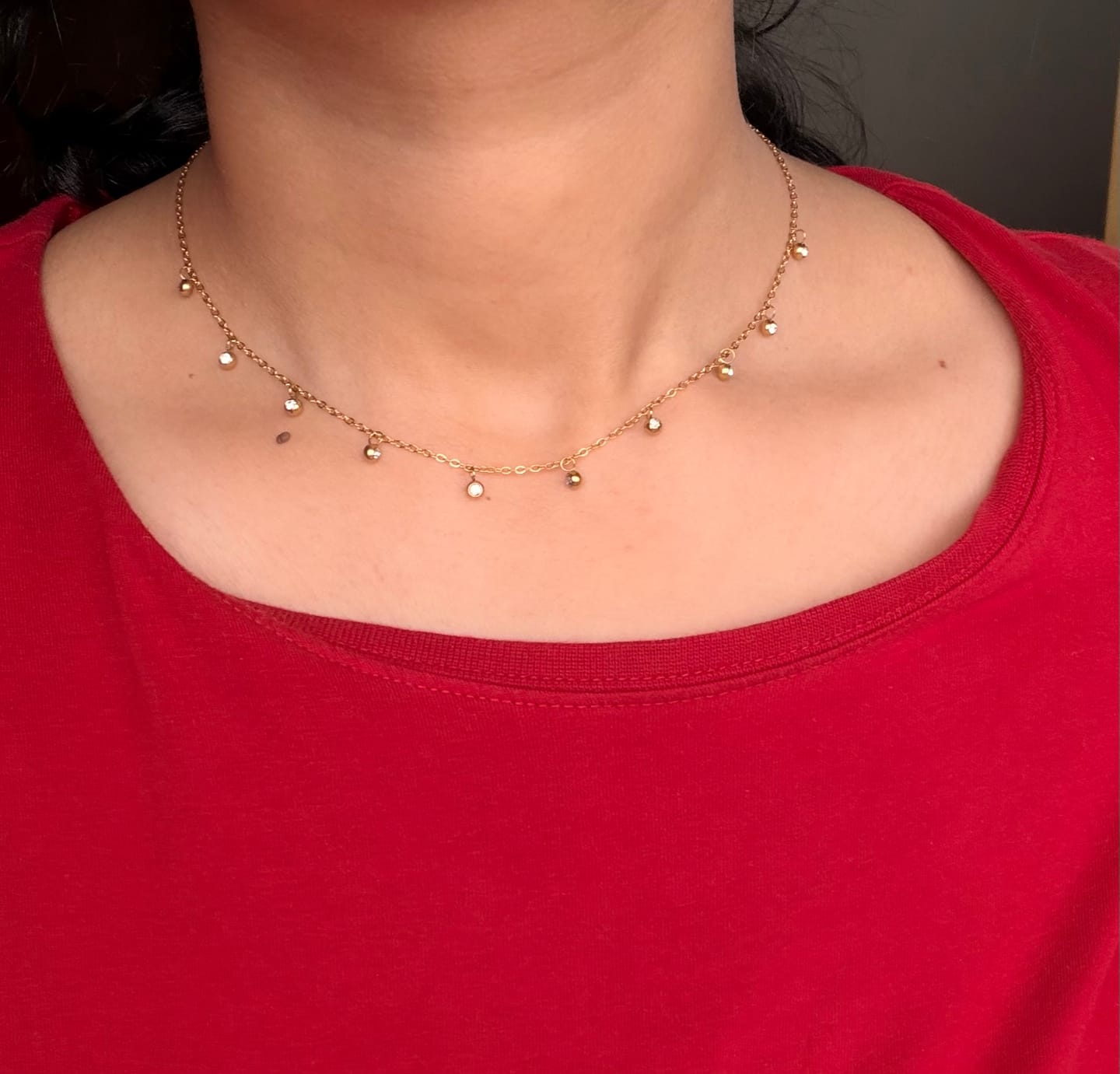 Customer photo review of Multiple Stones Necklace