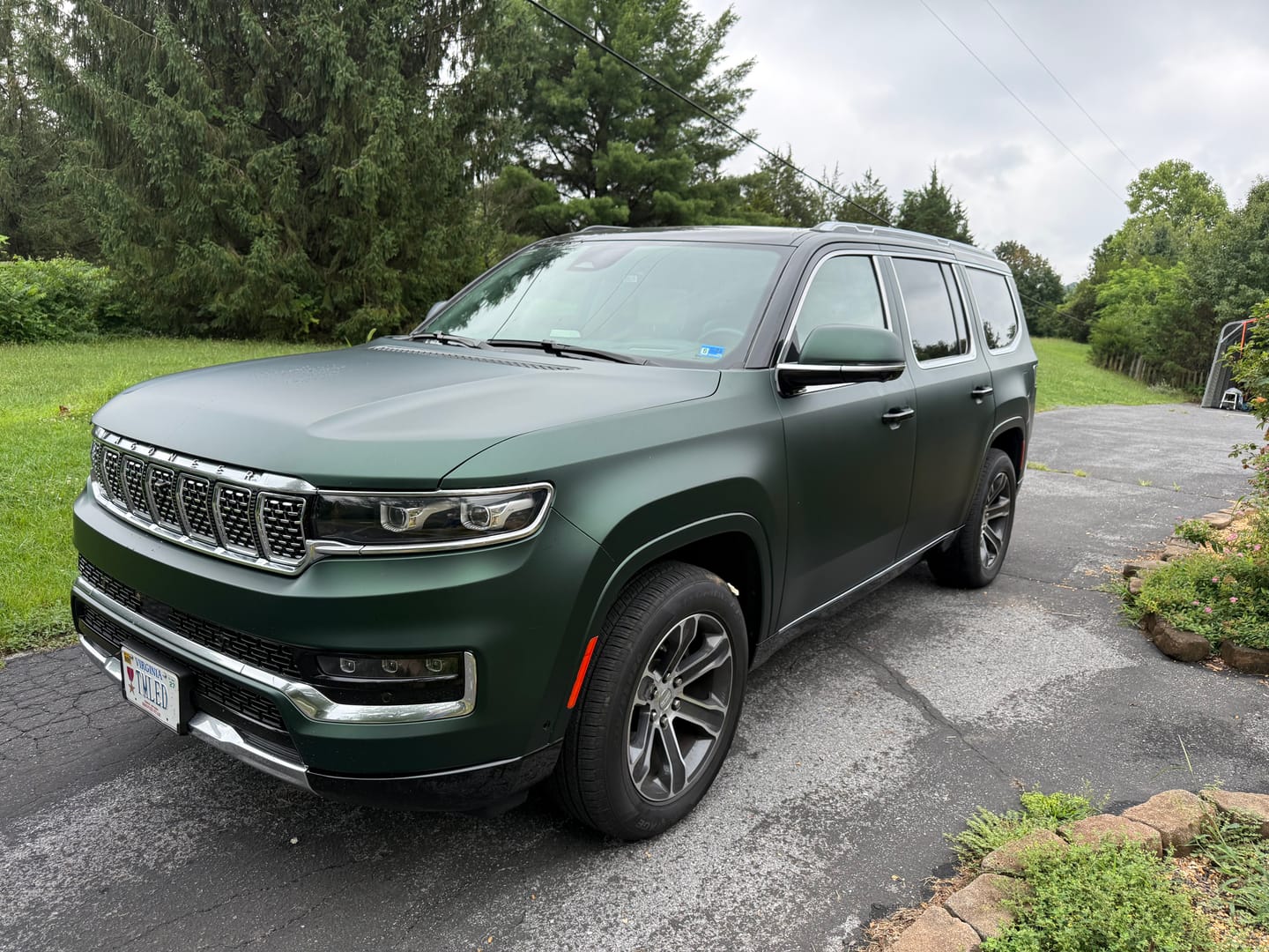 Customer photo review of Matte Metallic Hunter Green Vinyl Wrap