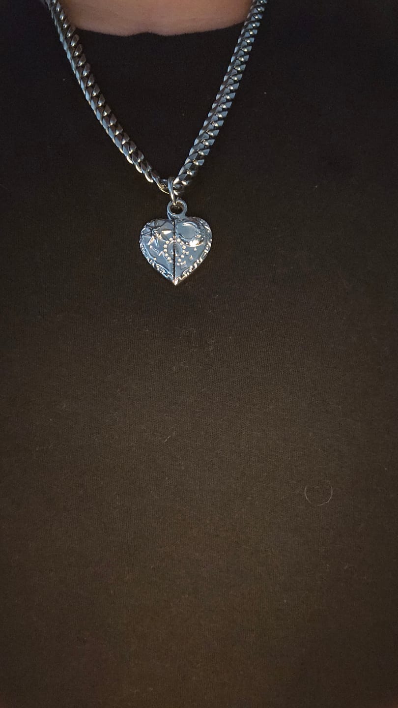Customer photo review of COSMIC HEART PENDANT