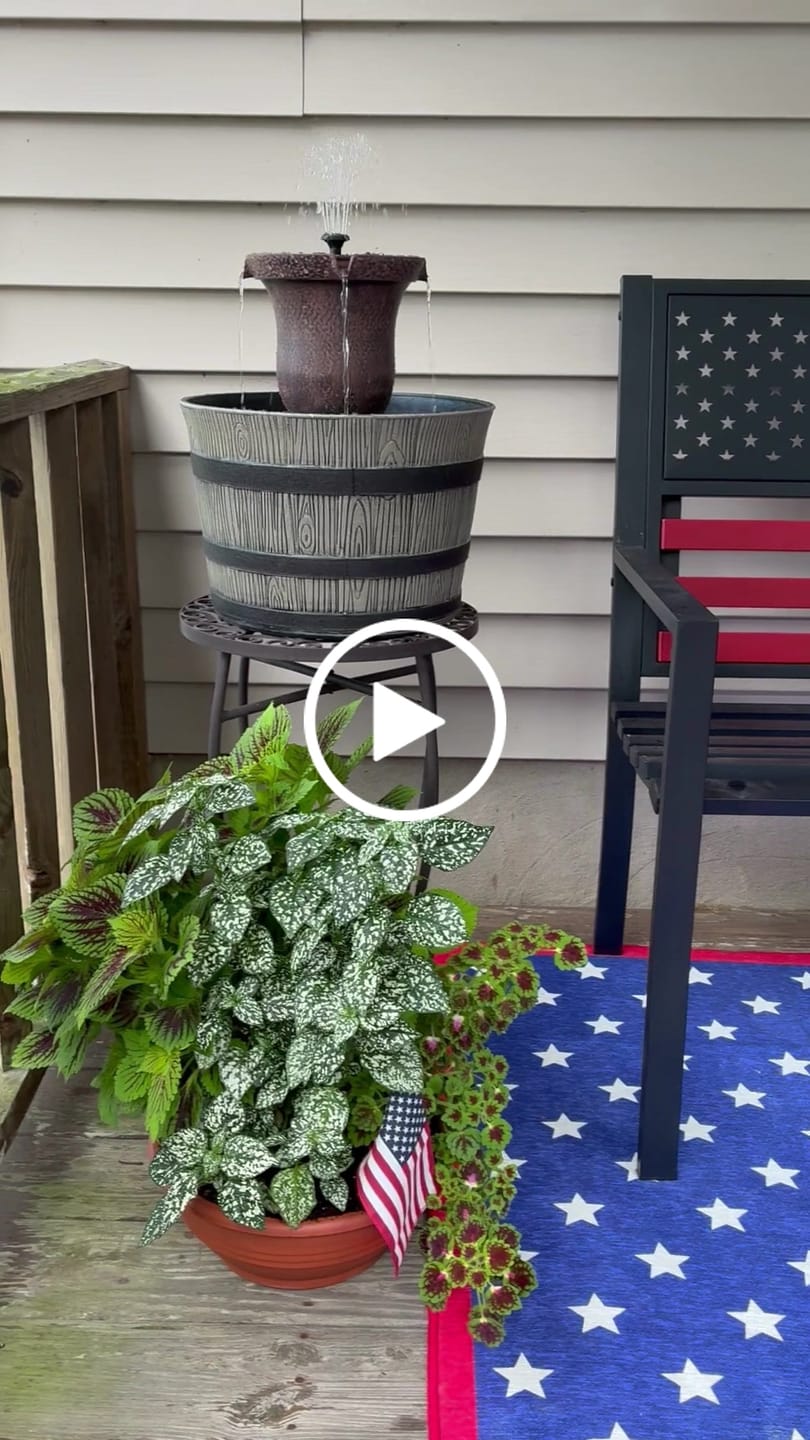 Customer video review of Bernini Rustic Whiskey Barrel Fountain