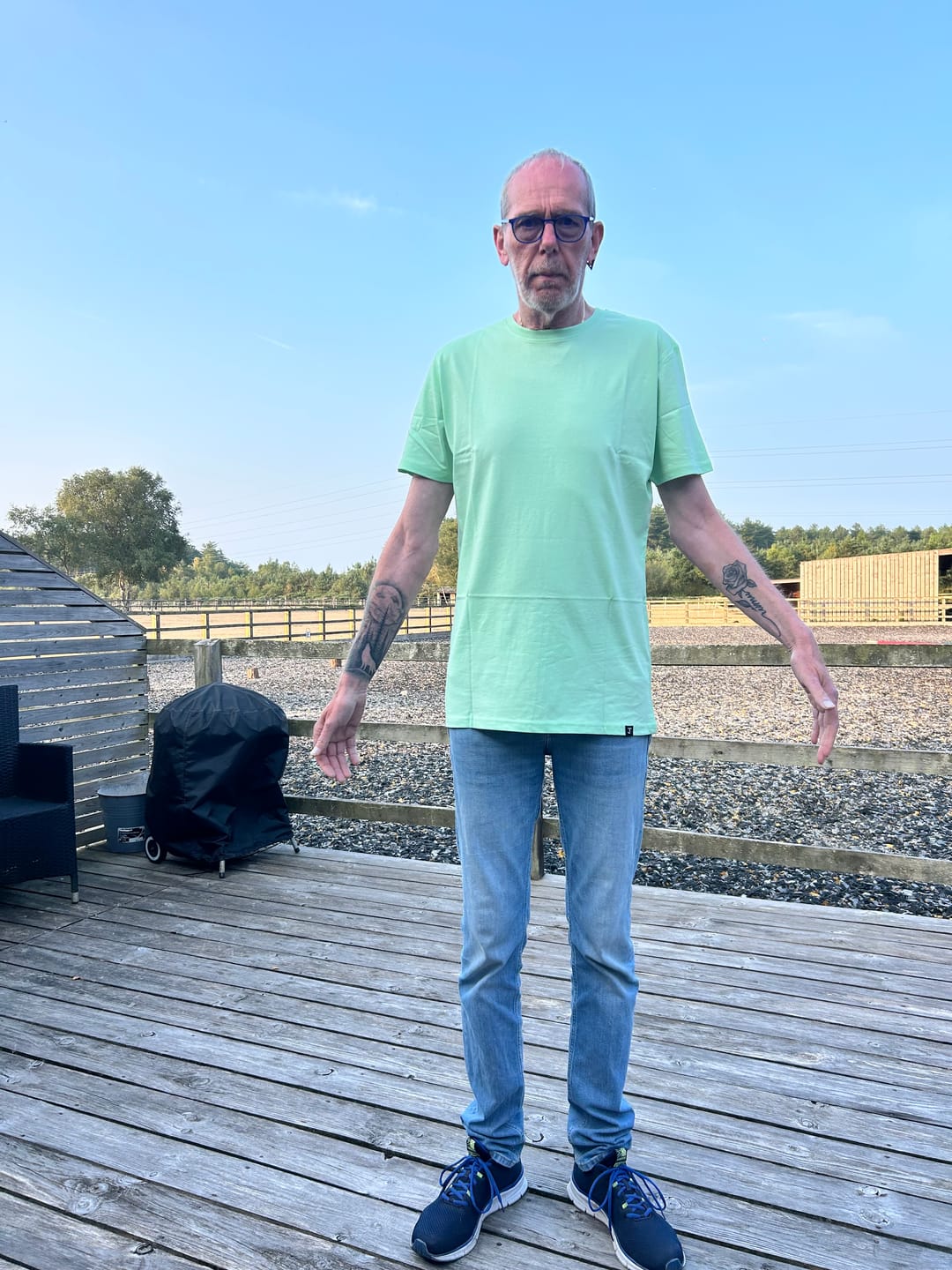 Customer photo review of Organic Tall Slim T-shirt (Pastel Green)