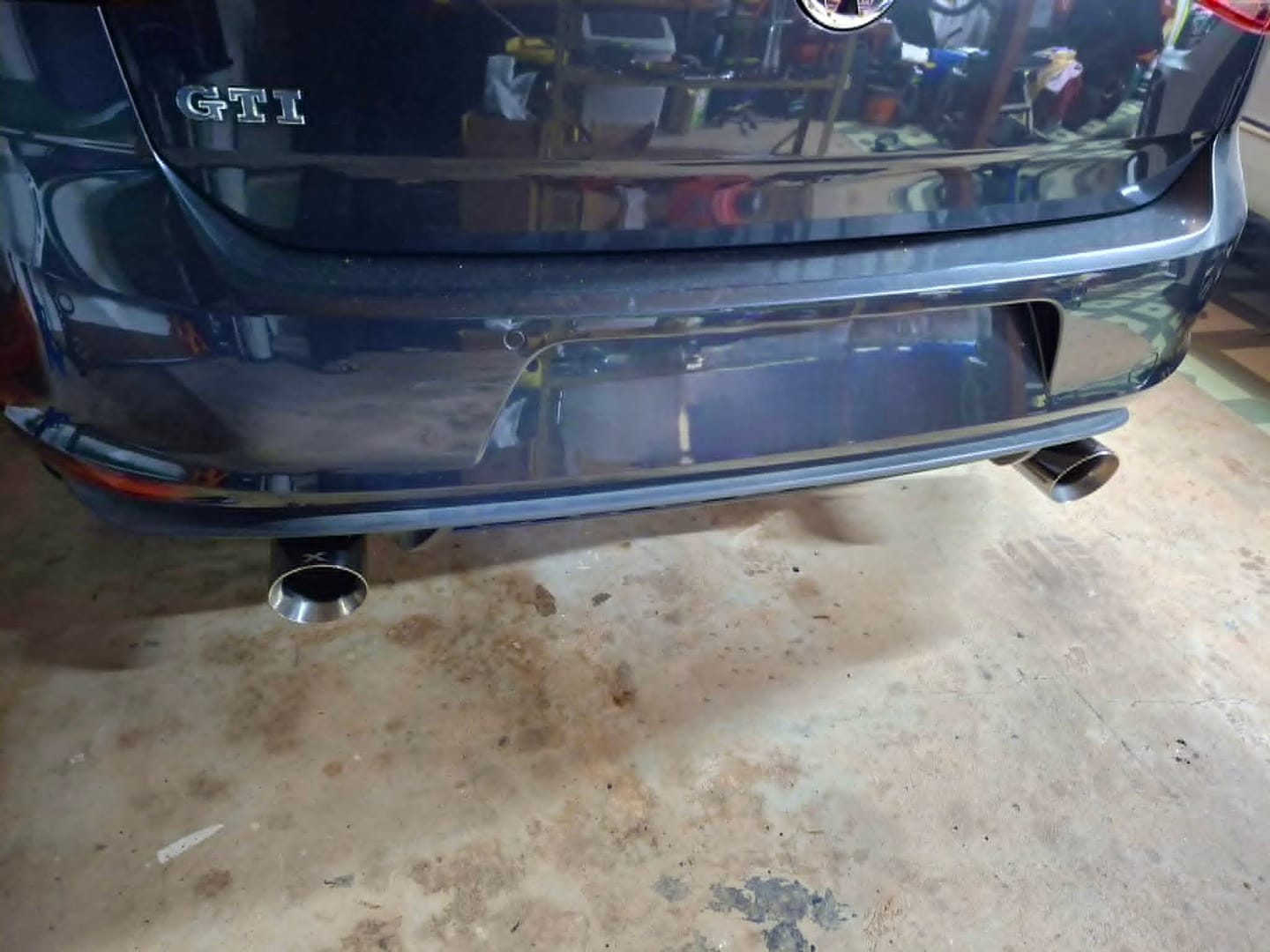 Customer photo review of XFORCE 304 STAINLESS STEEL CAT BACK EXHAUST SYSTEM FITS VOLKSWAGEN GOLF GTi MK7 MK7.5 MK8 2013-ON