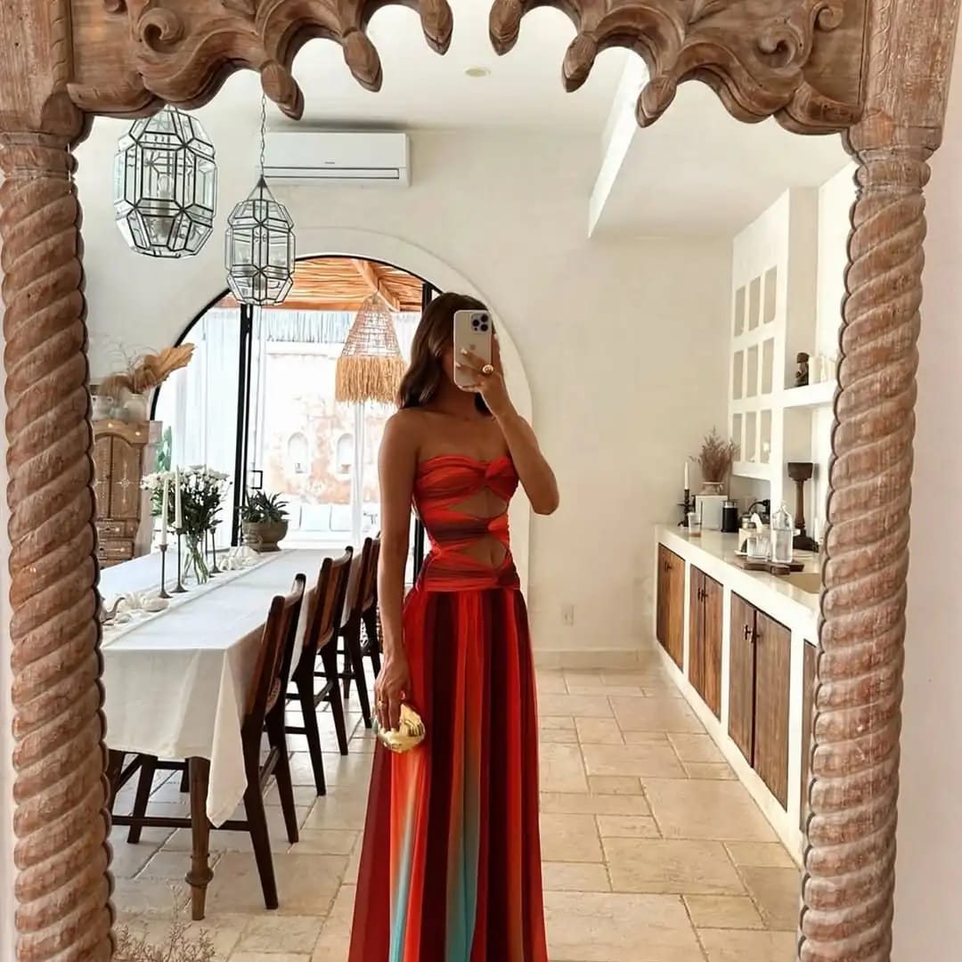 Customer photo review of Margot Knot Maxi Dress