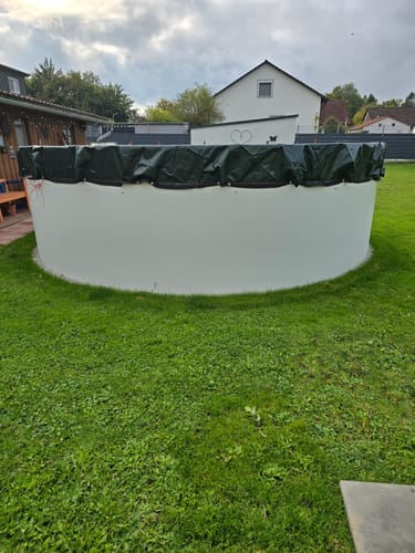 Customer photo review of Poolplanen rund PE Material - grün