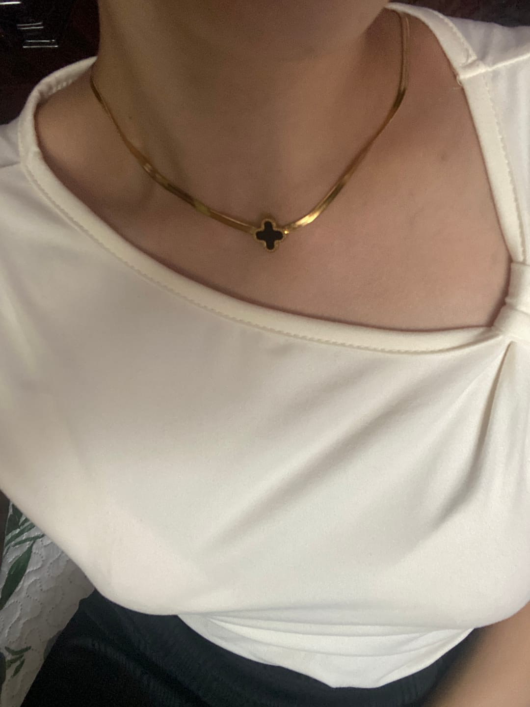 Customer photo review of Azalea Lucky Clover Necklace