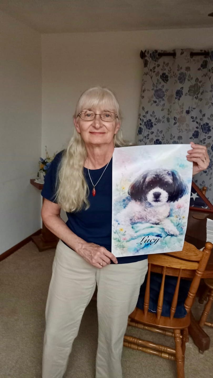 Customer photo review of Watercolor - Personalized Poster
