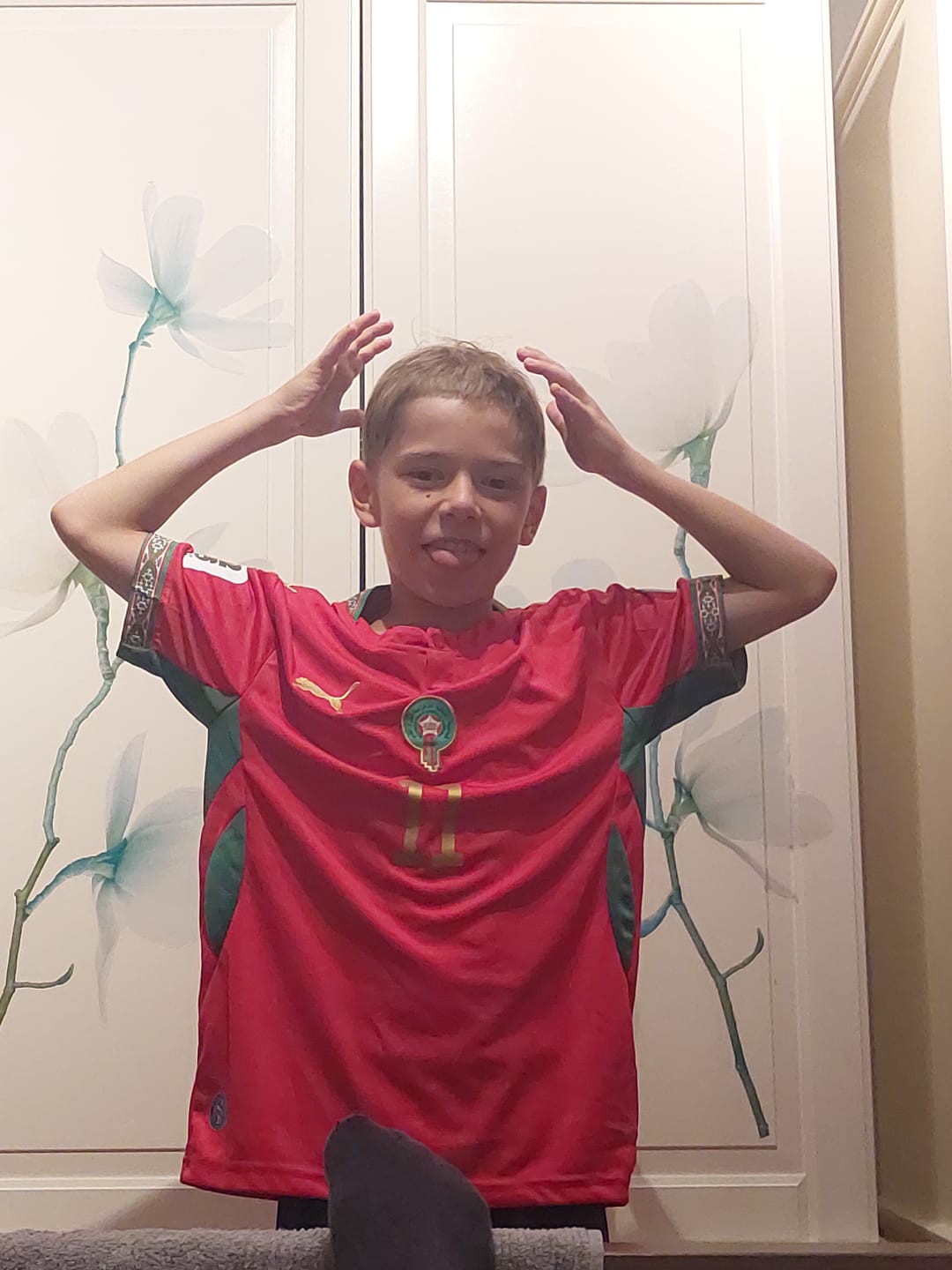 Customer photo review of Ismael Saibari Morocco 2026 World Cup Home Red Football Jersey
