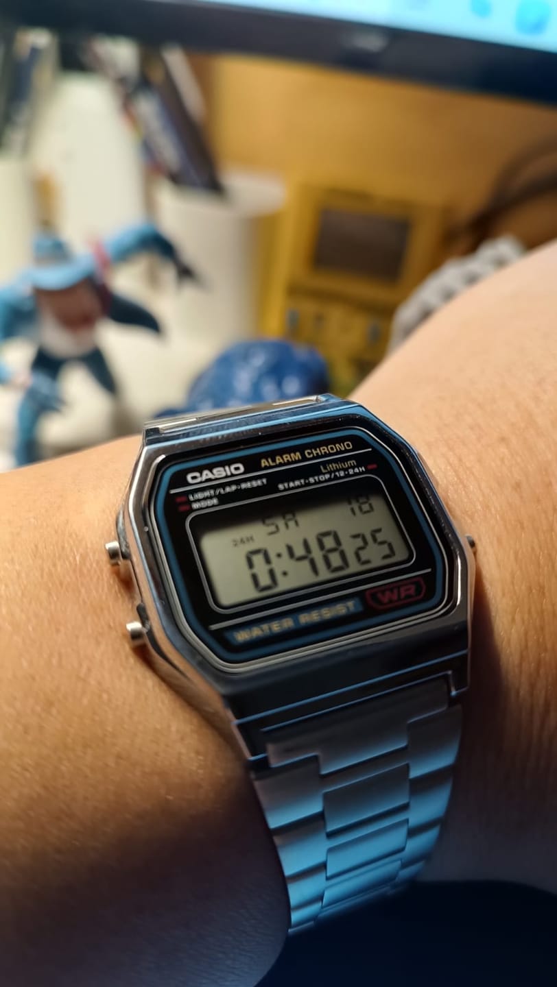 Customer photo review of Reloj Casio Vintage A158WA-1JH Azul/Plateado JDM