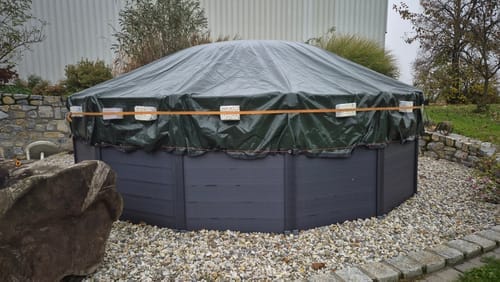 Customer photo review of Poolplanen rund PE Material - grün