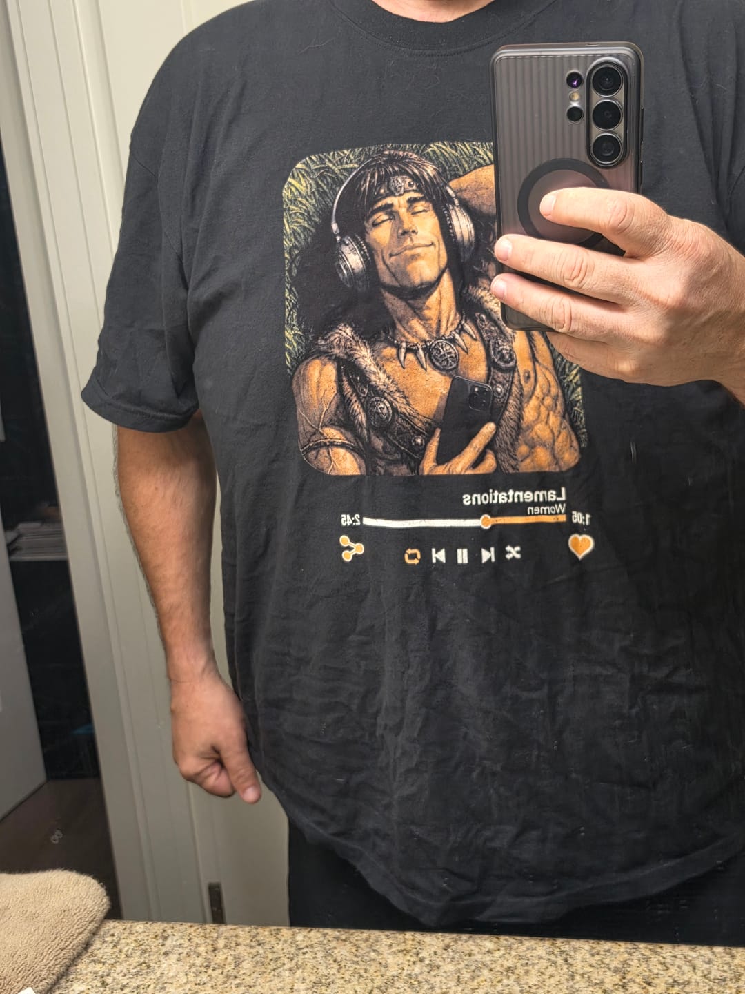 Customer photo review of Lamentations on Repeat Comfort Colors T-Shirt
