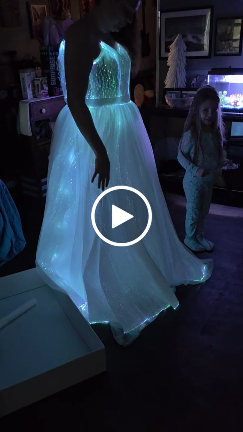 Customer video review of Rave Light Up Evening Party Dress