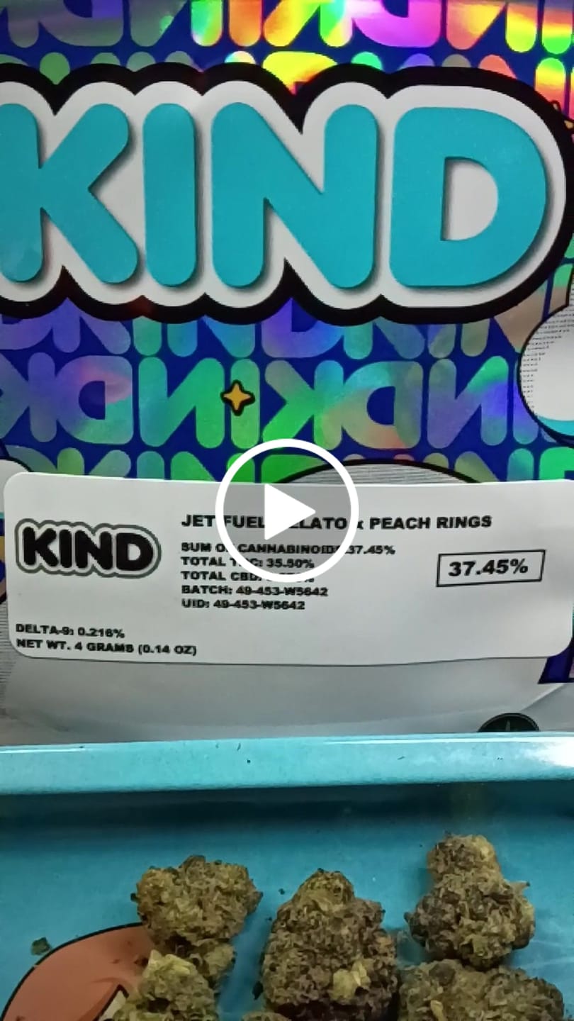 Customer video review of Jet Fuel Gelato x Peach Rings - 4 Grams - Hybrid