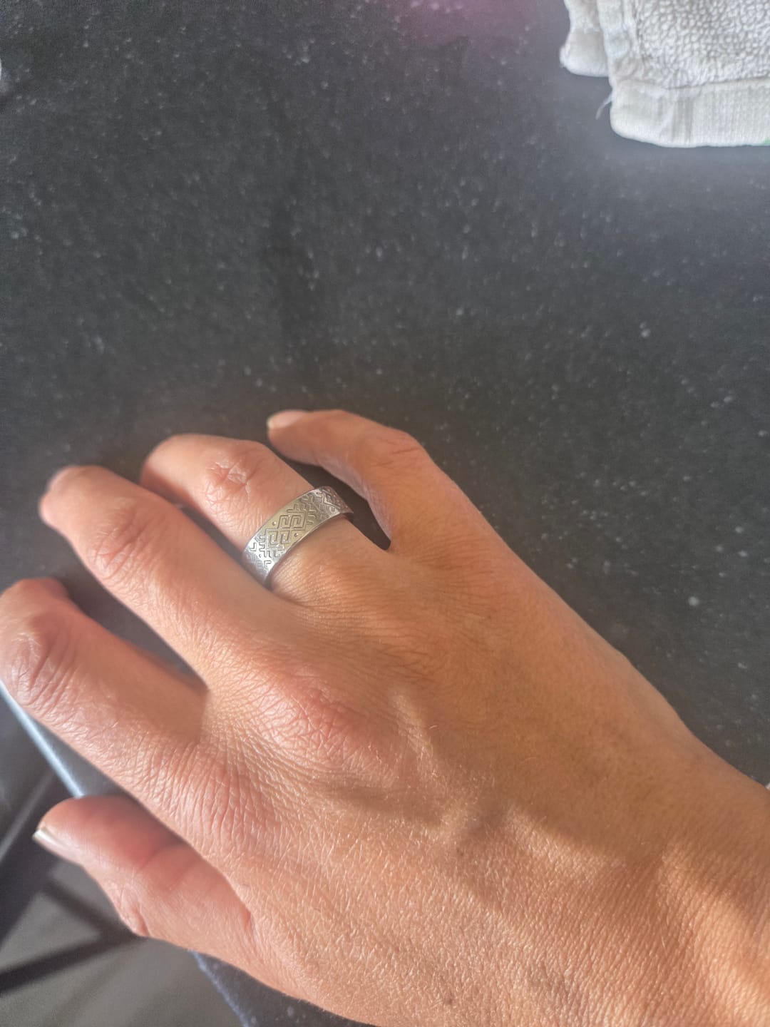 Customer photo review of Titāna gredzens "Zalkša josta"