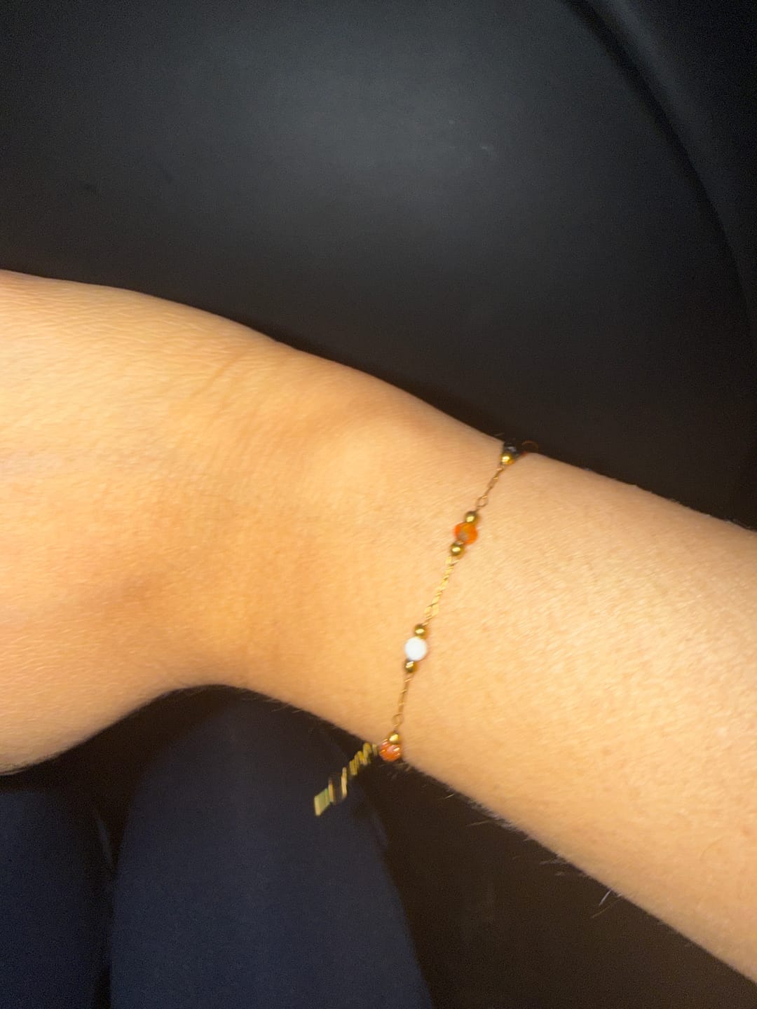 Customer photo review of Lulu Beaded Stone Bracelet
