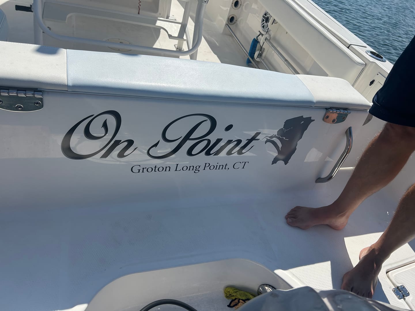 Customer photo review of Custom Digital Boat Name Logo Design