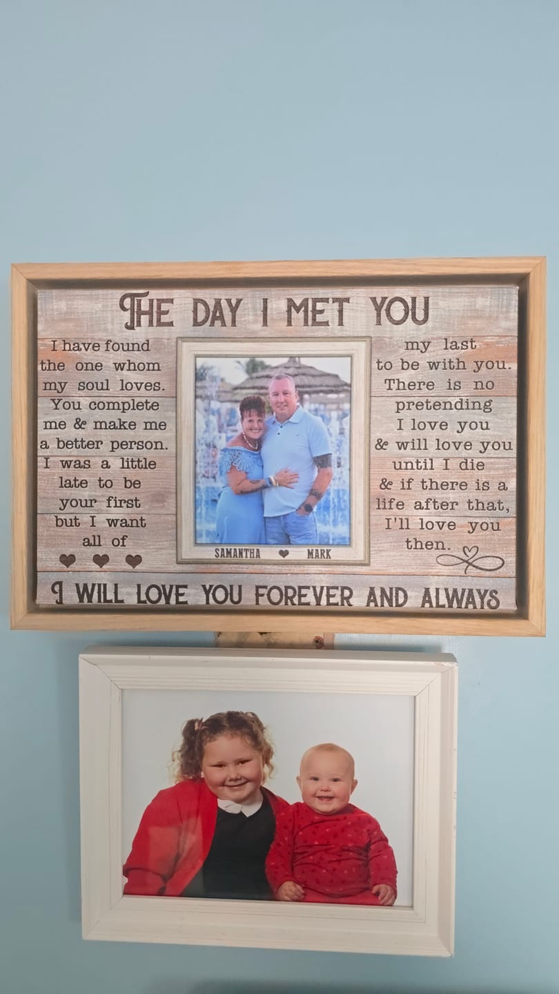 Customer photo review of Personalized Canvas Prints, Custom Photos, Loving Gift For Couple, Couple Gift, Anniversary Gift, When I Say I Love You More Dem Canvas
