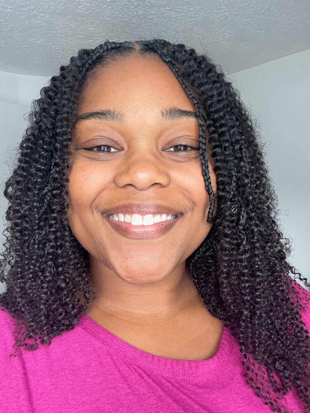 Customer photo review of Afro Kinky Curly Human Crochet Hair