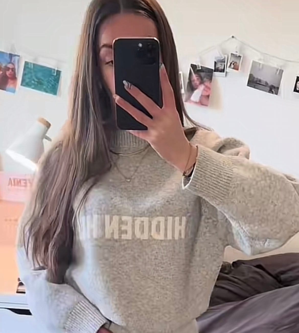 Avis client avec photo sur le PULL EN MAILLE GRIS CLAIR
