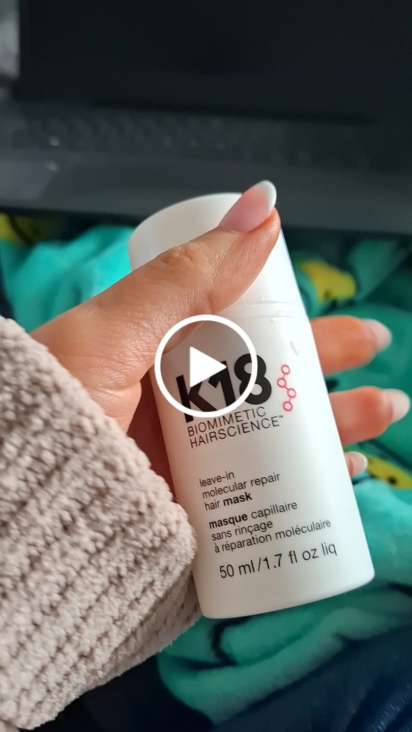 Customer video review of K18 Leave In Molecular Hair Repair Mask - 50ml Hair Treatment