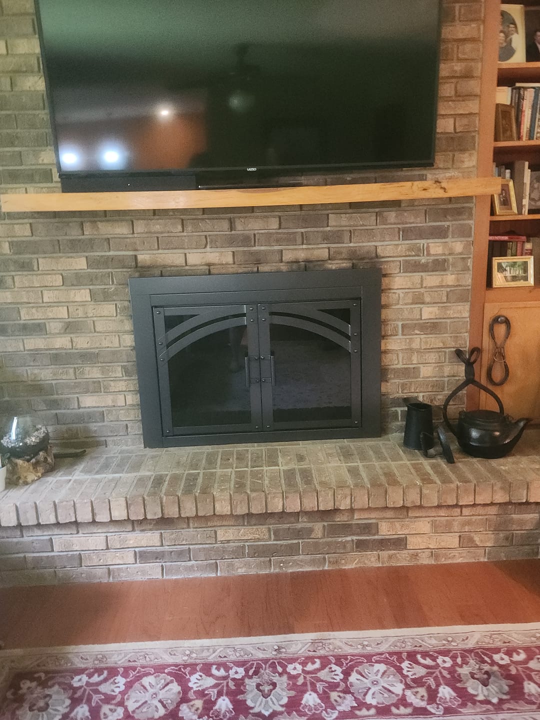Customer photo review of Camden Natural Iron Masonry Fireplace Door | Standard