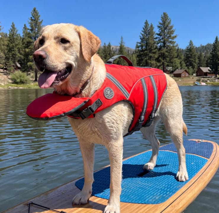 Customer photo review of Dog Life Jacket with Head Support