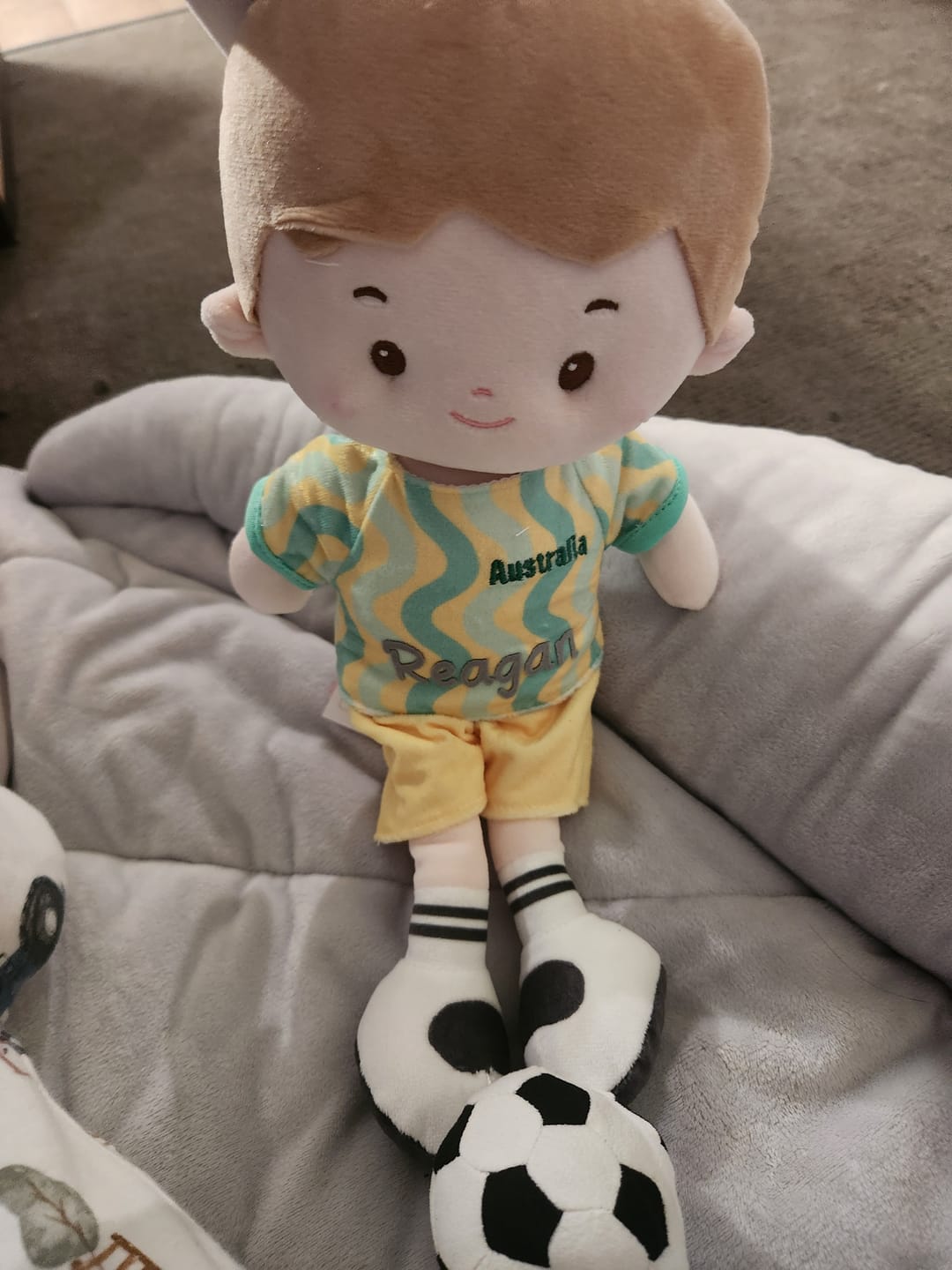 Customer photo review of [PRE-ORDER] Personalized Soccer Boy - AUS (2 Skin Tones)
