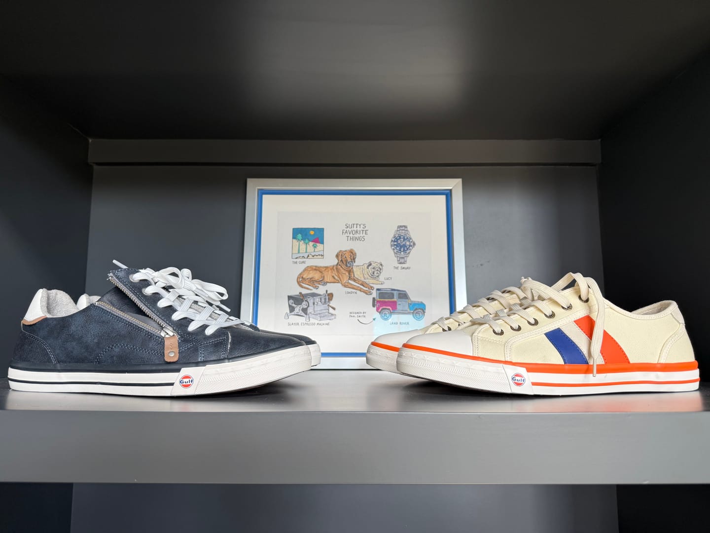 Customer photo review of Men's Gulf Low-Top Zip Sneakers in Indigo