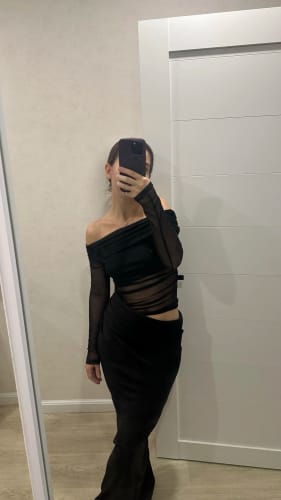 Customer photo review of Sophia Lace Maternity Maxi Gown