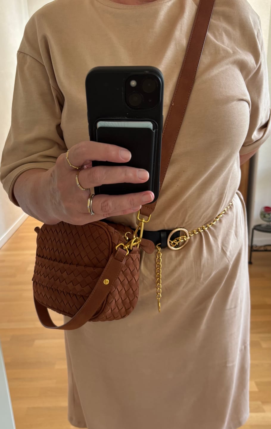 Customer photo review of Kleine Tasche Flechtstruktur