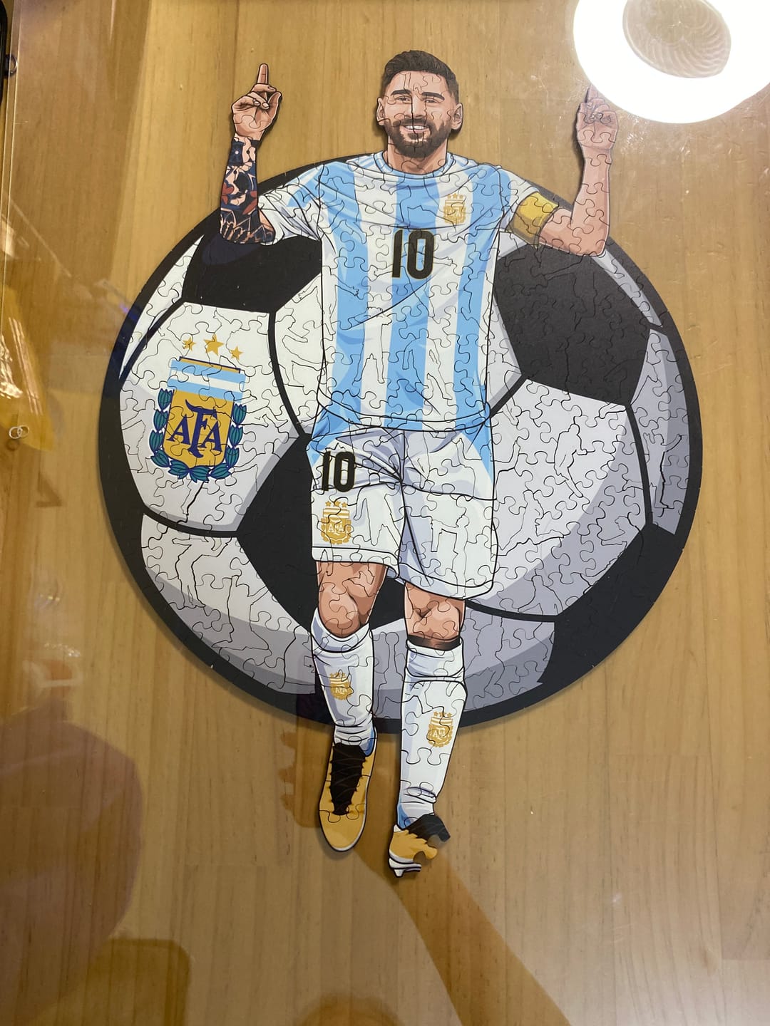 Customer photo review of Lionel Messi - Wooden Puzzle