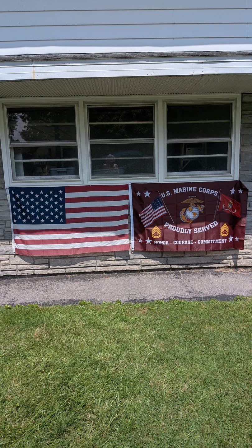 Customer photo review of United States Marine Corps Proudly Served Flag