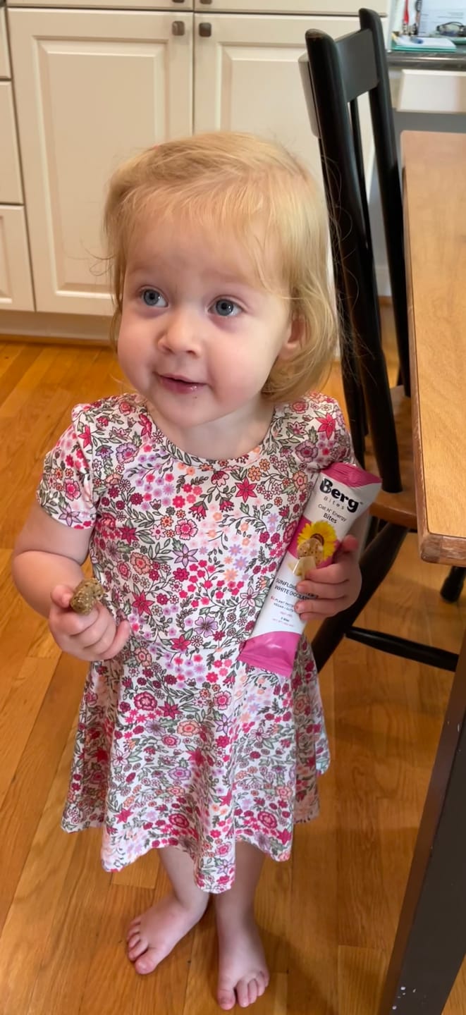 Customer photo review of Berg Bites Sunflower Butter White Chocolate - Box of 8