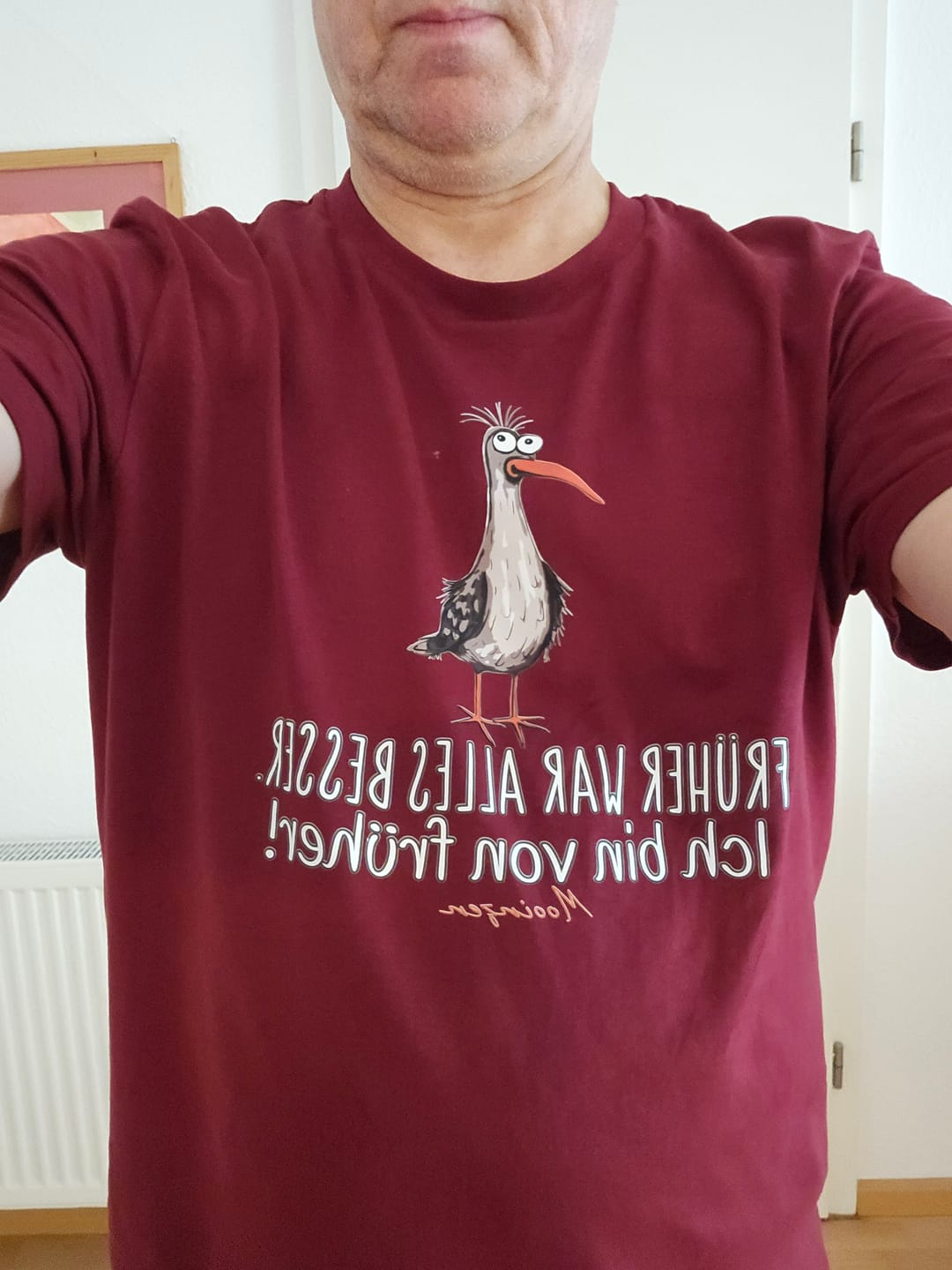 Customer photo review of Früher war alles besser! · Herren Premium Bio T-Shirt