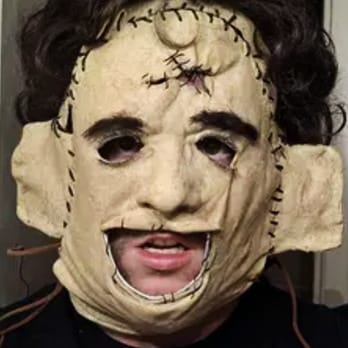 Customer photo review of Trick or Treat Studios Leatherface Killing Mask