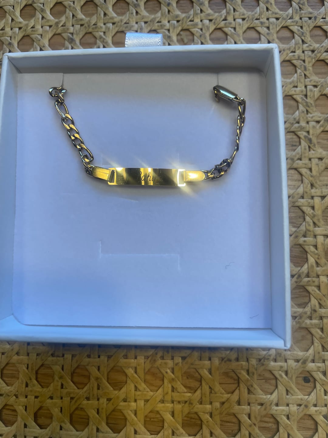 Customer photo review of Baby Name Bracelet