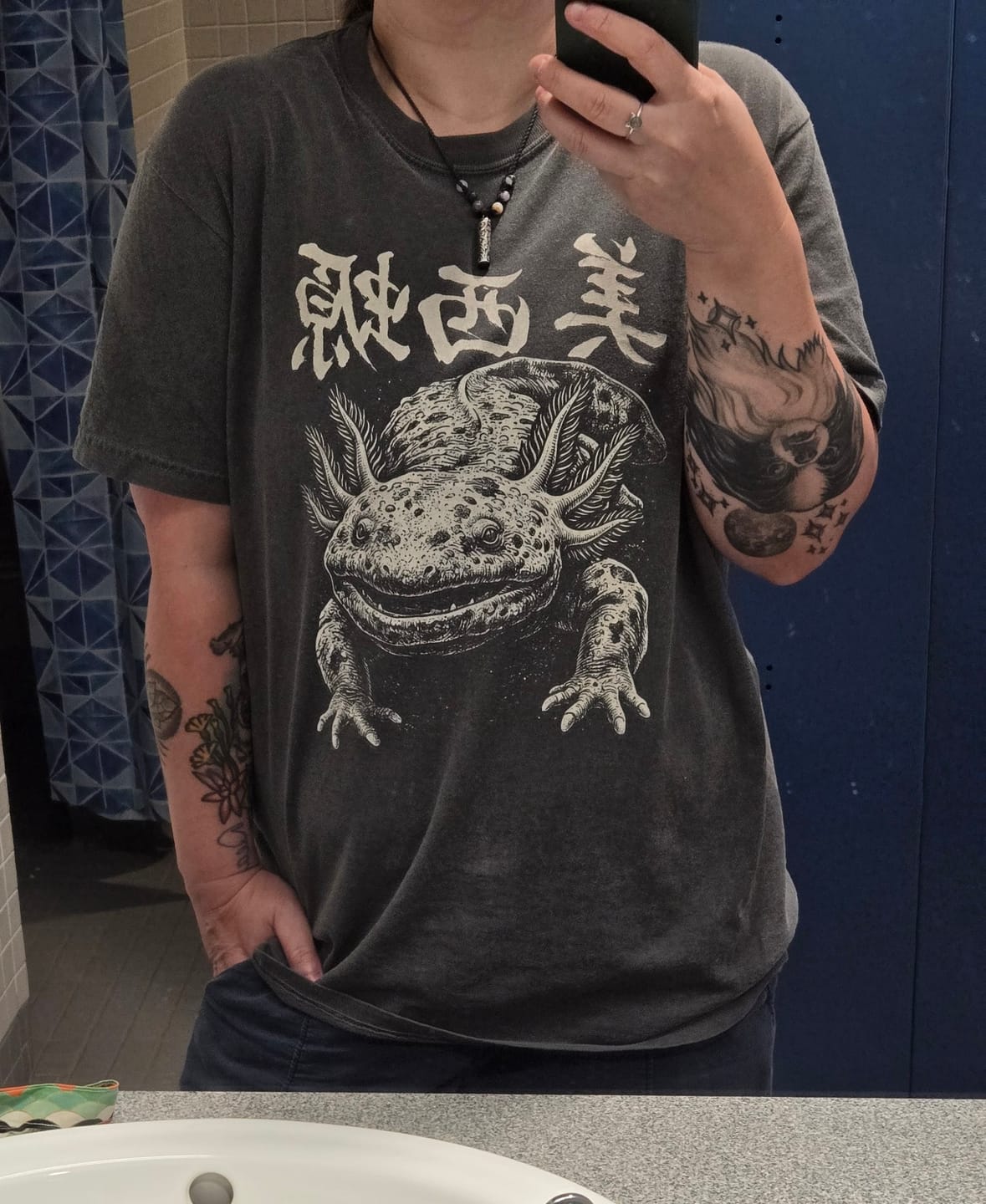 Customer photo review of Eternal Axolotl Tee