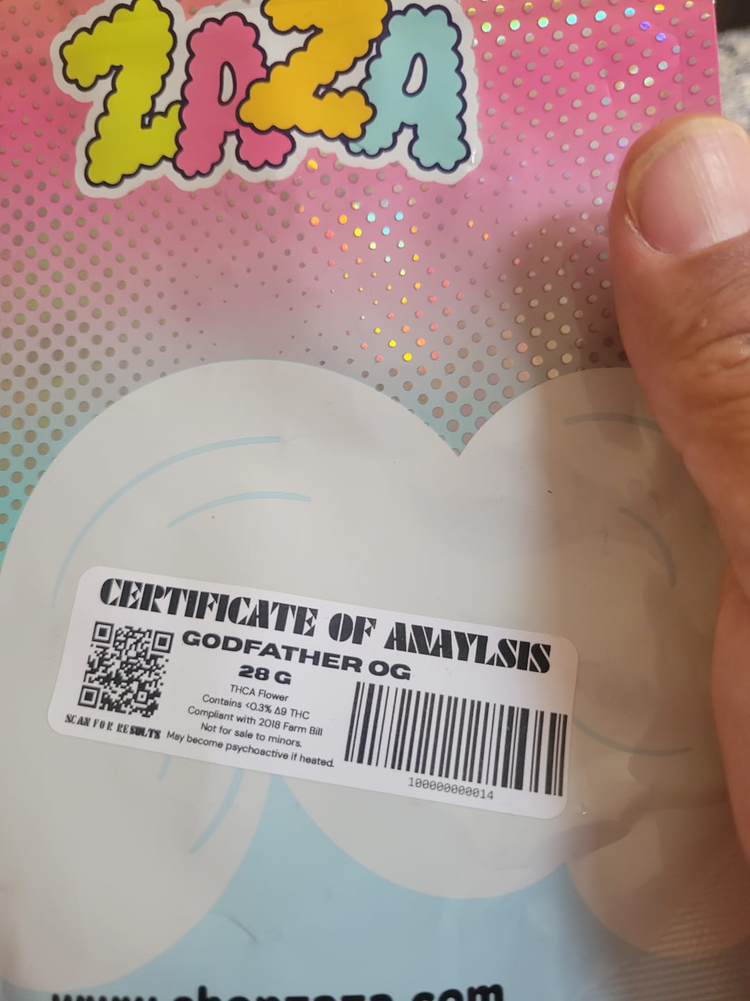 Customer photo review of Godfather OG - 28 Grams - Indica