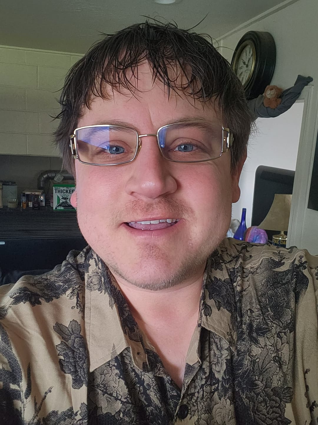 Customer photo review of Men's Vintage Floral Hawaiian Retro Holiday Button Up Short Sleeve Shirt