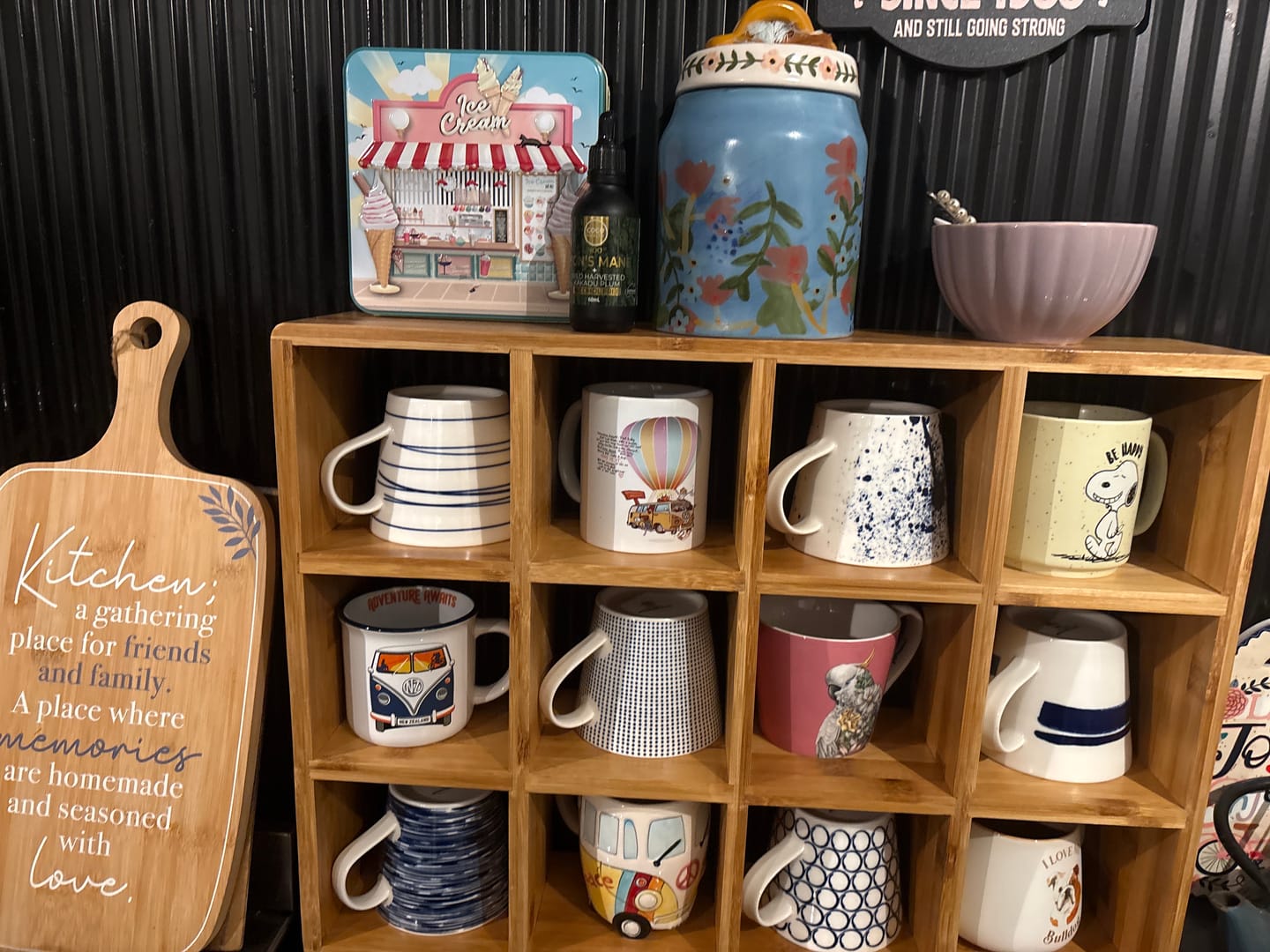 Customer photo review of Coffee Tea Mug Cup Display Shelf (12 Cube)