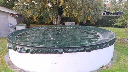 Customer photo review of Poolplanen rund PE Material - grün