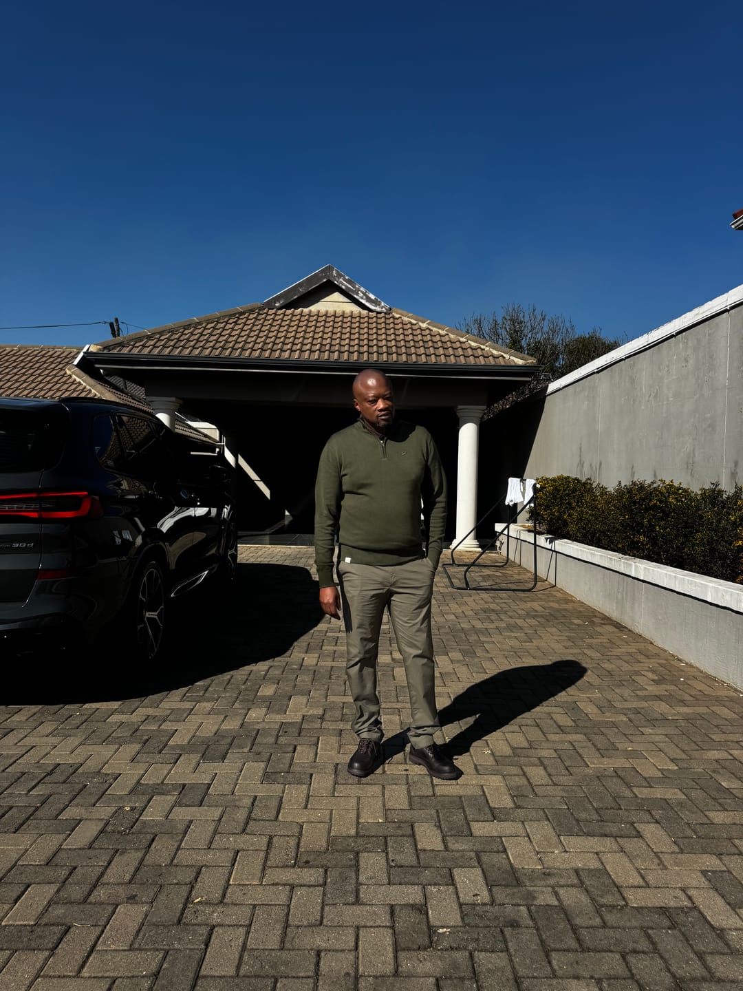Customer photo review of Springboks Quarter Zip Knit Knitwear Rifle Green