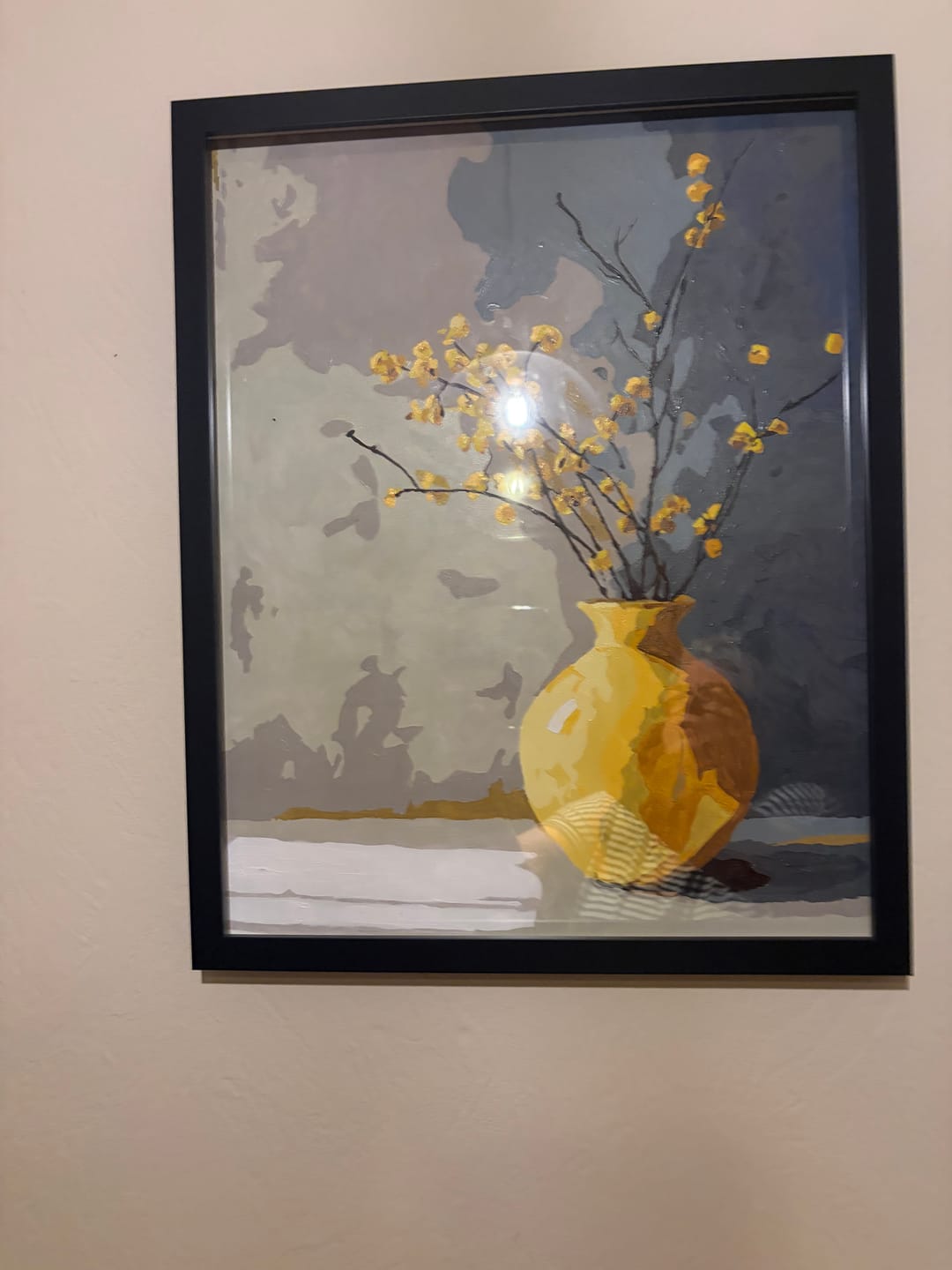 Customer photo review of Malen nach Zahlen - Goldene Vase