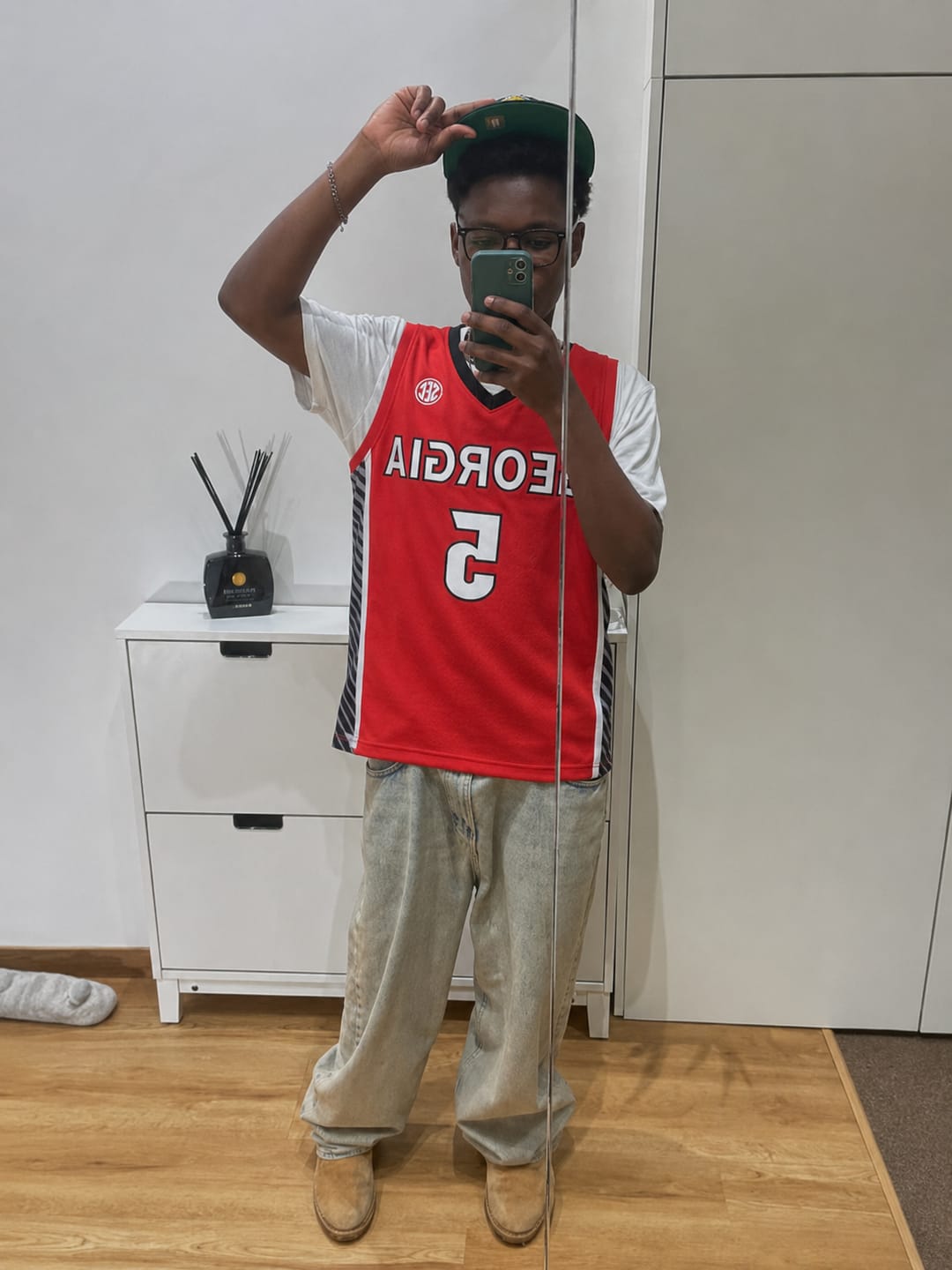 Customer photo review of Anthony Edwards University of Georgia Basketball Jersey College